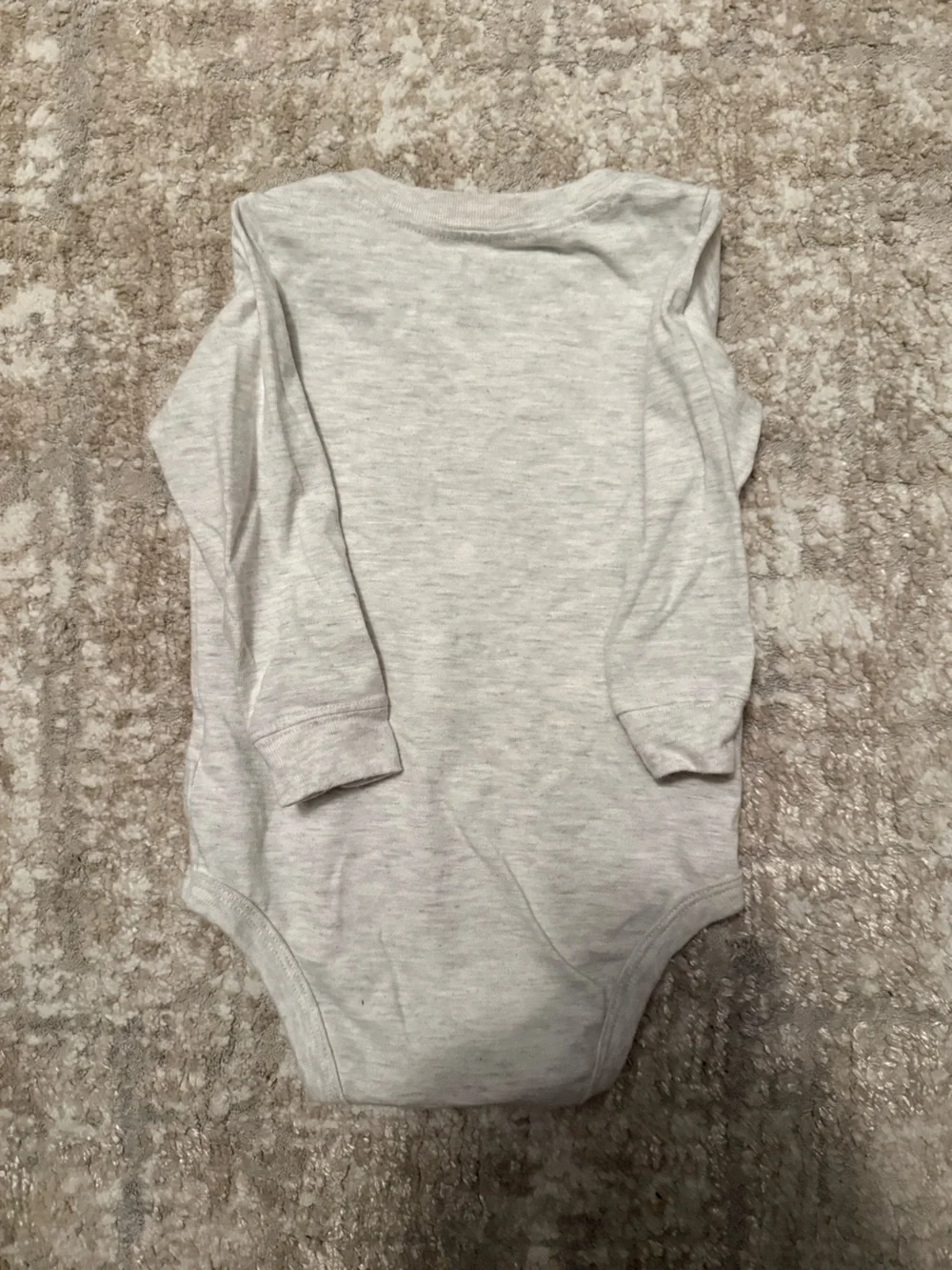 Garanimals Light Gray Long-Sleeve Bodysuit with Green Tractor Print size 12M